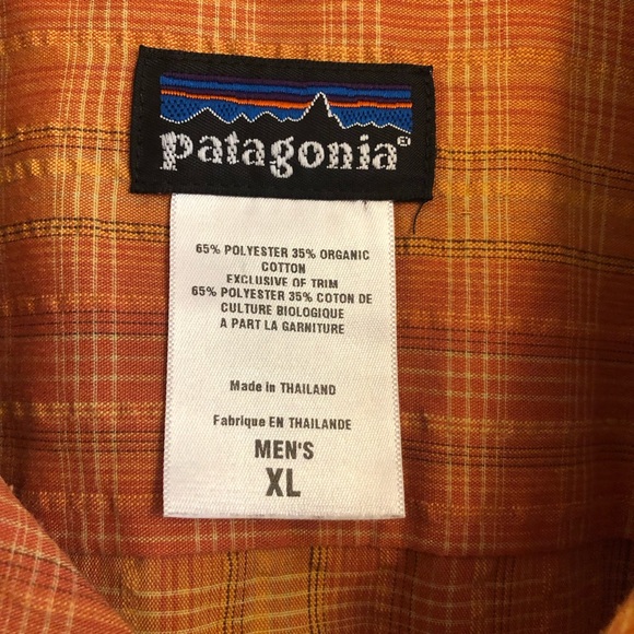 Patagonia Puckerware Mens Size XL Button Up Seersucker Shirt Plaid Short Sleeve - Picture 8 of 10